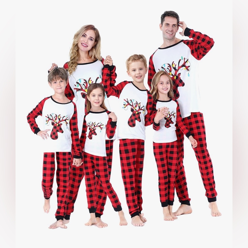 NEW 2 Pc Christmas Reindeer 100% Cotton Women’s  Xmas Pjs 3X